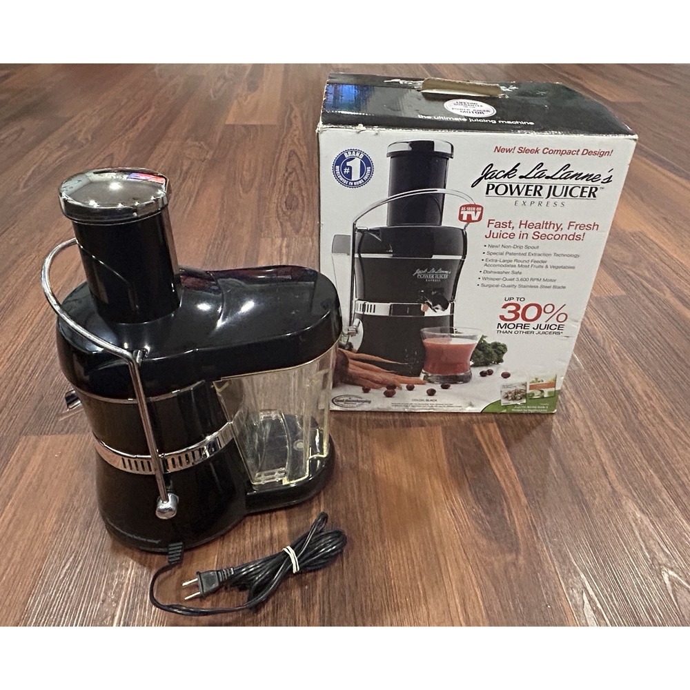 Jack‎ LaLanne Power Juicer Express Model MT-1020 Black Works! Tested!